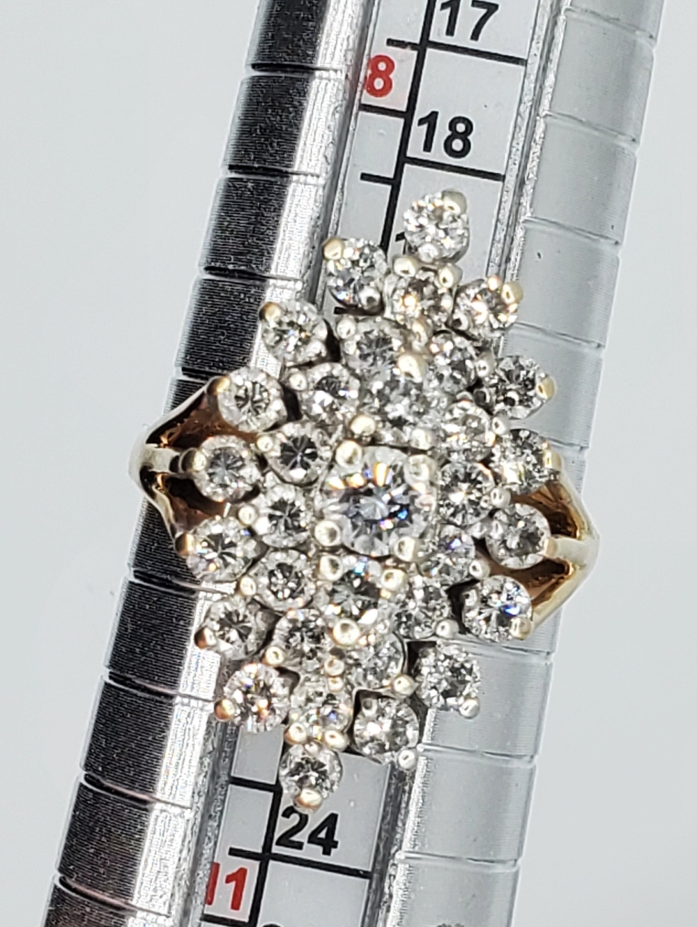 14k Solid Yellow Gold 3.60CTW Natural Diamond Vintage Ring - Picture 10 of 15